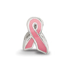 Sterling Silver Reflections Kids Enameled Breast Cancer Awareness Bead