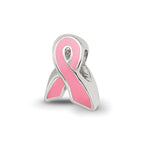 Sterling Silver Reflections Kids Enameled Breast Cancer Awareness Bead