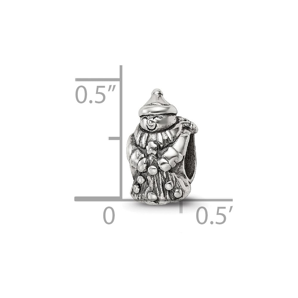 Sterling Silver Reflections Snowman Bead