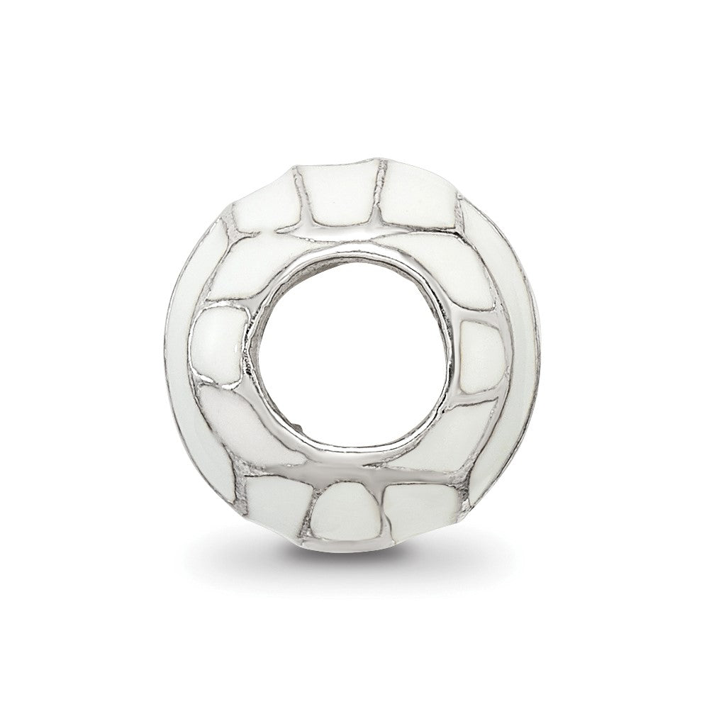 Sterling Silver Reflections Enameled Volleyball Bead