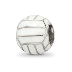Sterling Silver Reflections Enameled Volleyball Bead