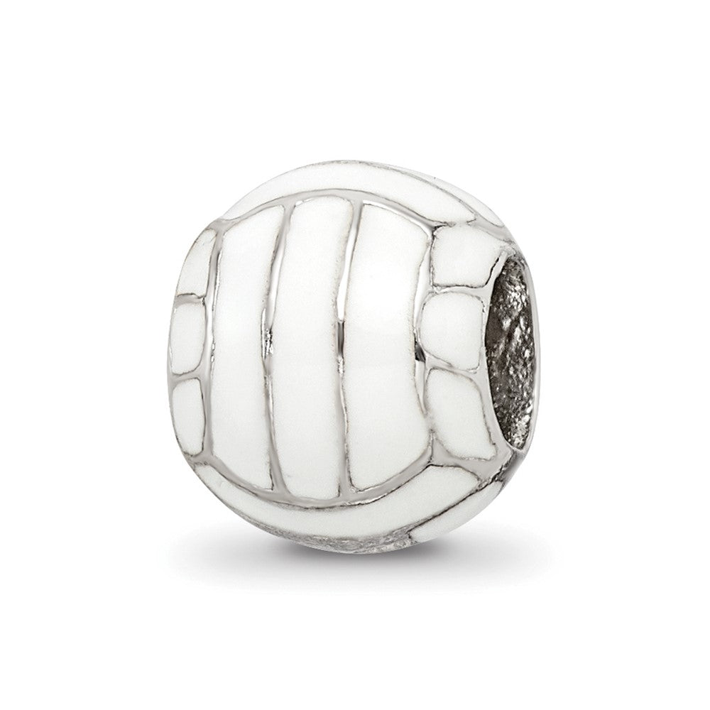 Sterling Silver Reflections Enameled Volleyball Bead