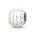Sterling Silver Reflections Enameled Volleyball Bead