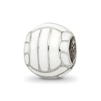 Sterling Silver Reflections Enameled Volleyball Bead