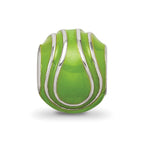 Sterling Silver Reflections Enameled Tennis Ball Bead