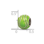 Sterling Silver Reflections Enameled Tennis Ball Bead