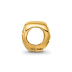 Sterling Silver Gold-plated Reflections Scroll Heart Bead
