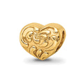 Sterling Silver Gold-plated Reflections Scroll Heart Bead