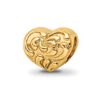 Sterling Silver Gold-plated Reflections Scroll Heart Bead