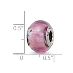 Sterling Silver Reflections Lavender Italian Murano Bead