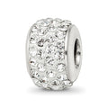 Sterling Silver Reflections White Full Preciosa Crystal Bead