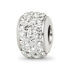Sterling Silver Reflections White Full Preciosa Crystal Bead