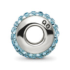 Sterling Silver Reflections Sky Blue Full Preciosa Crystal Bead