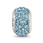 Sterling Silver Reflections Sky Blue Full Preciosa Crystal Bead
