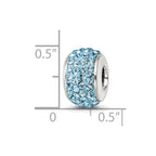 Sterling Silver Reflections Sky Blue Full Preciosa Crystal Bead