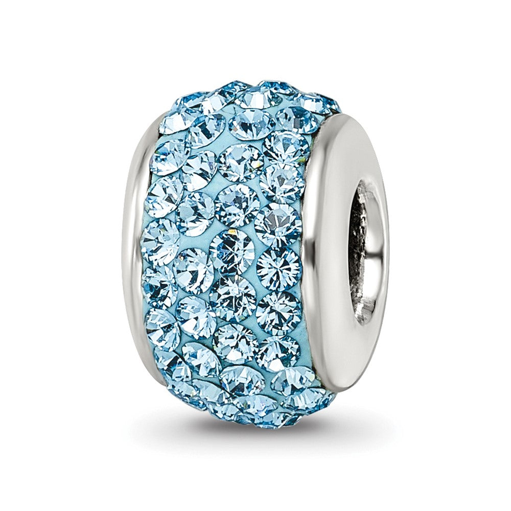 Sterling Silver Reflections Sky Blue Full Preciosa Crystal Bead