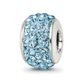 Sterling Silver Reflections Sky Blue Full Preciosa Crystal Bead