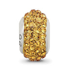 Sterling Silver Reflections Orange Full Preciosa Crystal Bead
