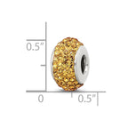 Sterling Silver Reflections Orange Full Preciosa Crystal Bead