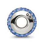 Sterling Silver Reflections Blue Full Preciosa Crystal Bead