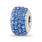 Sterling Silver Reflections Blue Full Preciosa Crystal Bead