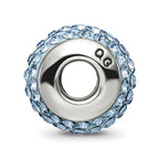 Sterling Silver Reflections Light Blue Full Preciosa Crystal Bead