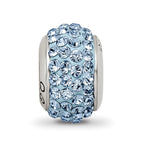 Sterling Silver Reflections Light Blue Full Preciosa Crystal Bead