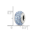Sterling Silver Reflections Light Blue Full Preciosa Crystal Bead
