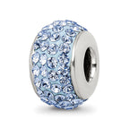 Sterling Silver Reflections Light Blue Full Preciosa Crystal Bead
