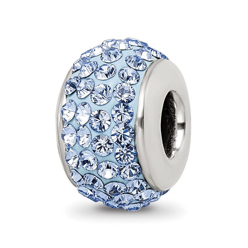 Sterling Silver Reflections Light Blue Full Preciosa Crystal Bead