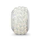 Sterling Silver Reflections Cream Full Preciosa Crystal Bead