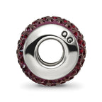 Sterling Silver Reflections Crimson Full Preciosa Crystal Bead