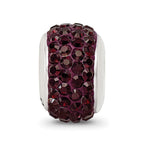 Sterling Silver Reflections Crimson Full Preciosa Crystal Bead