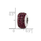 Sterling Silver Reflections Crimson Full Preciosa Crystal Bead