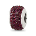 Sterling Silver Reflections Crimson Full Preciosa Crystal Bead