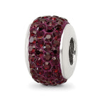 Sterling Silver Reflections Crimson Full Preciosa Crystal Bead