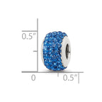 Sterling Silver Reflections Medium Blue Full Preciosa Crystal Bead