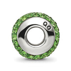 Sterling Silver Reflections Green Full Preciosa Crystal Bead