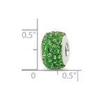 Sterling Silver Reflections Green Full Preciosa Crystal Bead