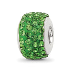 Sterling Silver Reflections Green Full Preciosa Crystal Bead