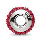 Sterling Silver Reflections Scarlet Full Preciosa Crystal Bead