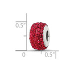 Sterling Silver Reflections Scarlet Full Preciosa Crystal Bead