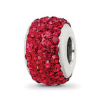 Sterling Silver Reflections Scarlet Full Preciosa Crystal Bead