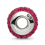 Sterling Silver Reflections Maroon Full Preciosa Crystal Bead