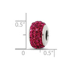 Sterling Silver Reflections Maroon Full Preciosa Crystal Bead