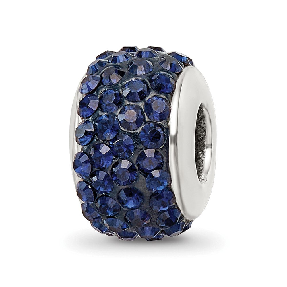 Sterling Silver Reflections Dark Blue/Navy Full Preciosa Crystal Bead