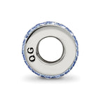 Sterling Silver Reflections Light Blue Double Row Preciosa Crystal Bead