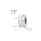Sterling Silver Reflections Cream Double Row Preciosa Crystal Bead