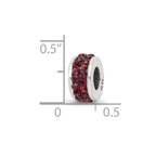 Sterling Silver Reflections Crimson Double Row Preciosa Crystal Bead