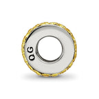 Sterling Silver Reflections Yellow Double Row Preciosa Crystal Bead